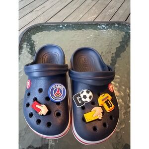 Crocs Clogs Soccer Jibbitz Comfort Slides Blue Size C11‎